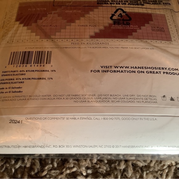 Hanes Silk Reflections control top pantyhose, barely black, size: Two Pl… - Picture 4 of 10